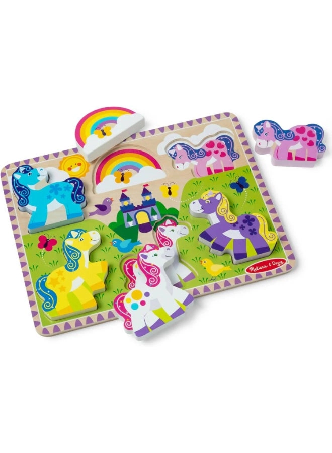 Unicorn Wooden Chunky Puzzle - 24 months+ 6 pieces