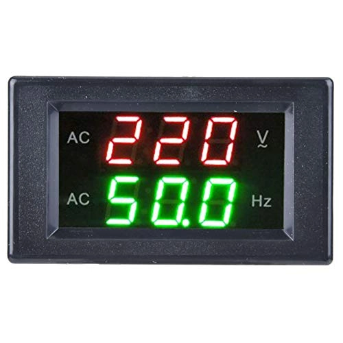 AC Voltmeter Frequency Meter - 80-500V 45-65Hz Dual Screen LED