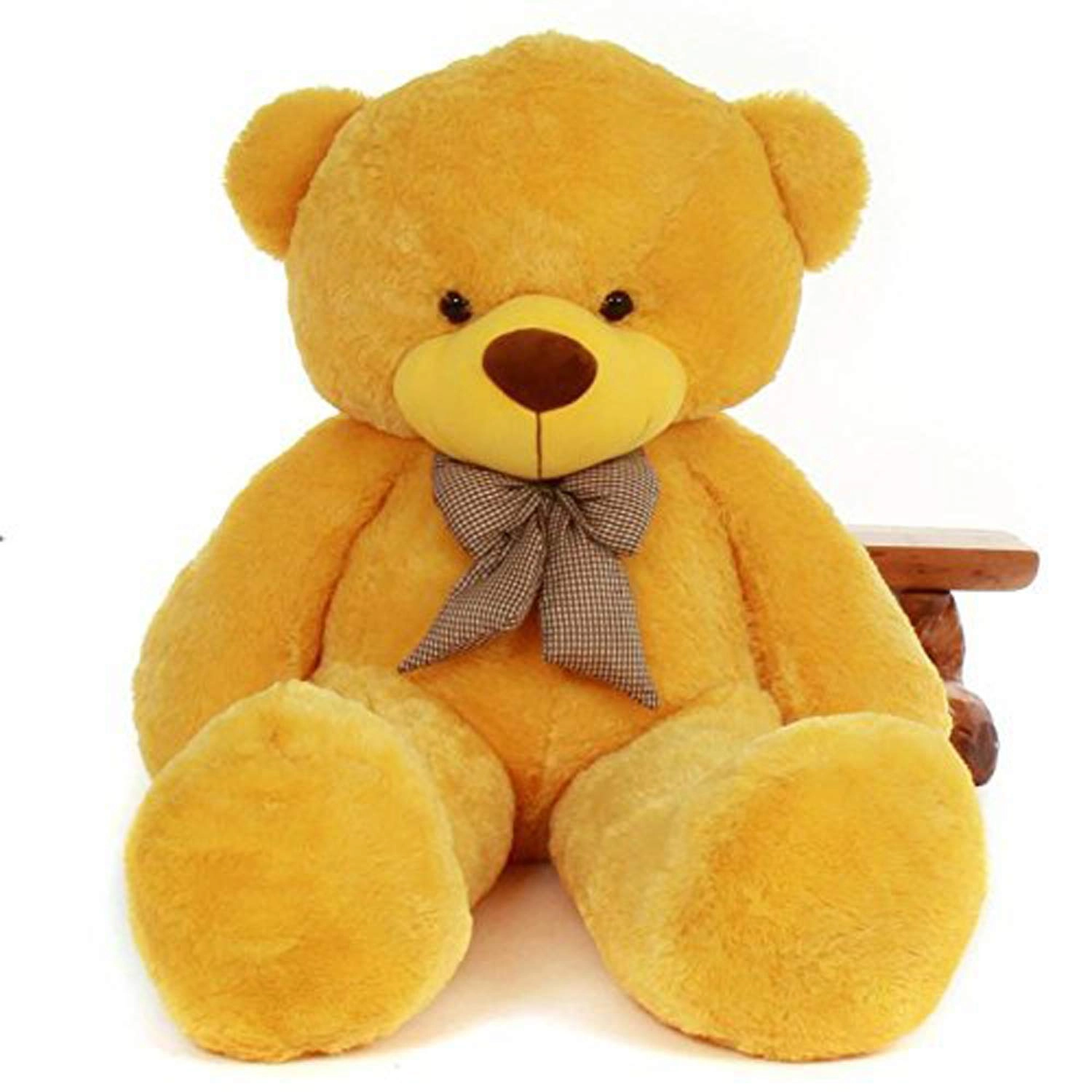 hug 'n' feel soft toys Teddy Bear 123 cm Yellow Plush