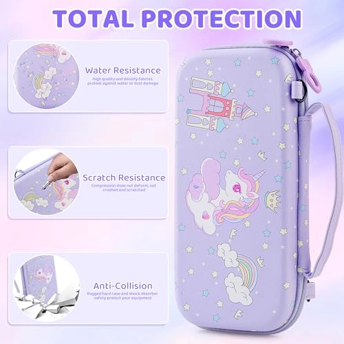 Carrying Case for Nintendo Switch OLED - Hard Storage Screen Protector 2 Thumb Caps