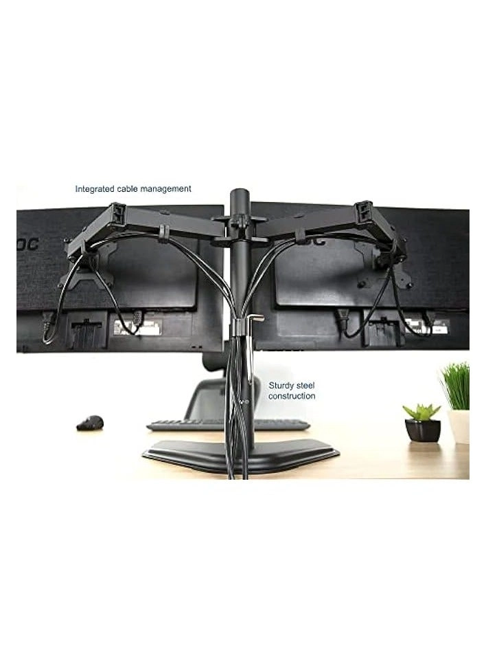 Dual Monitor Stand - 32 Inch 75mm x 75mm or 100mm x 100mm