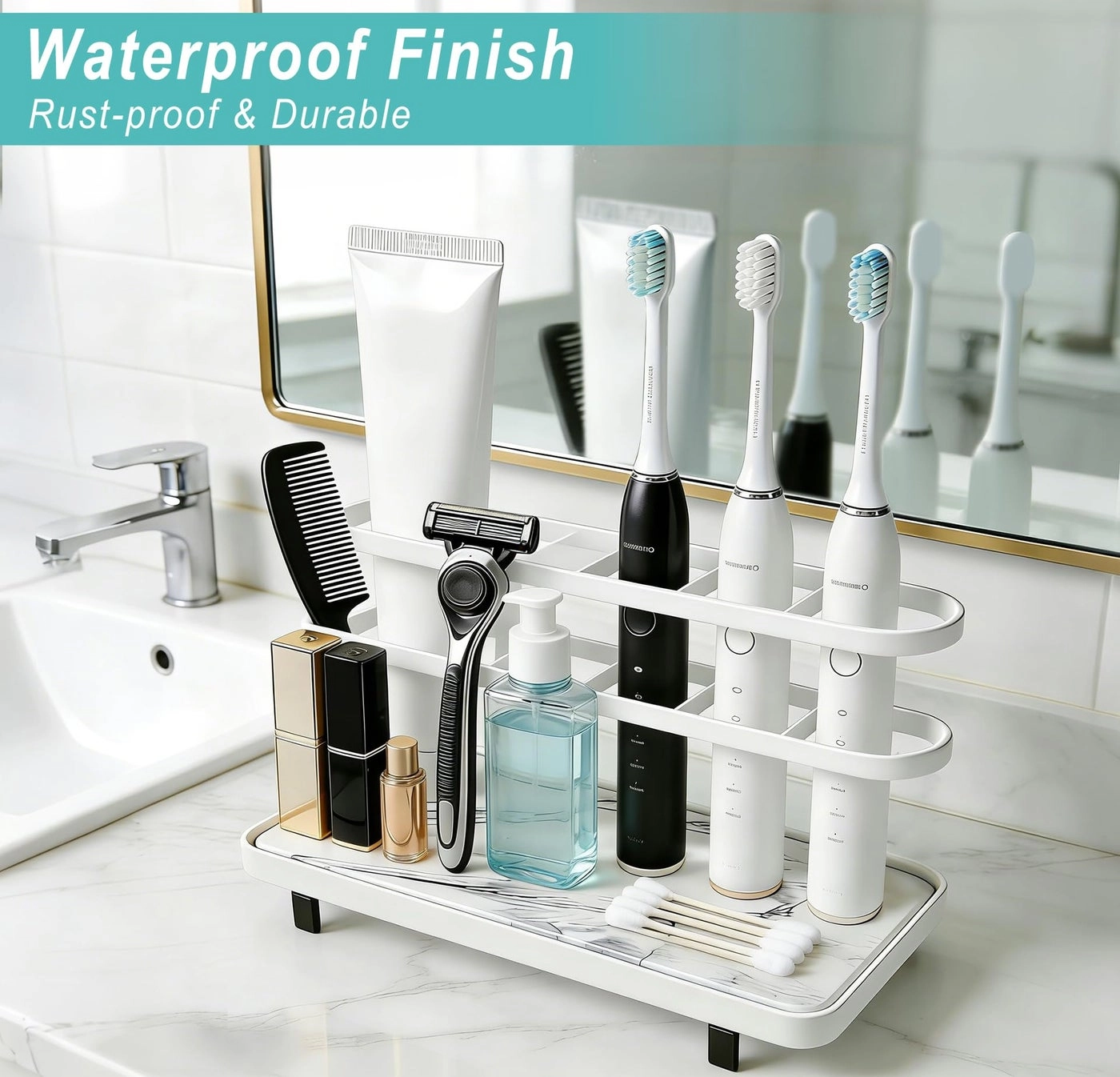 Electric Toothbrush Holders - Bathrooms 5 Slots