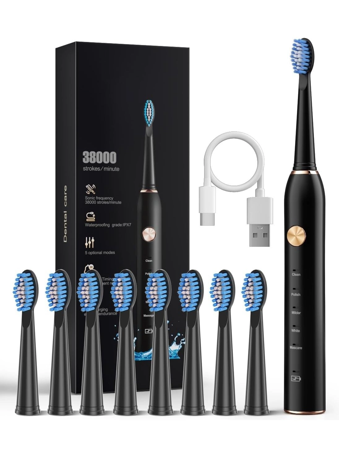 electric toothbrush - IPX7 Waterproof 40000VPM