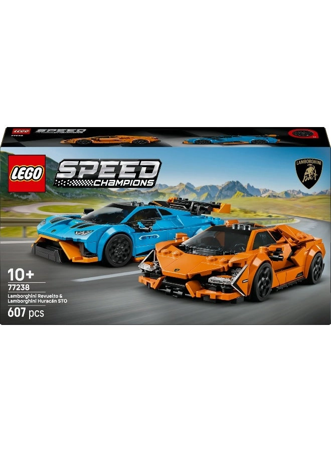 Speed Champions Lamborghini Revuelto + Speed Champions Lamborghini Huracán STO