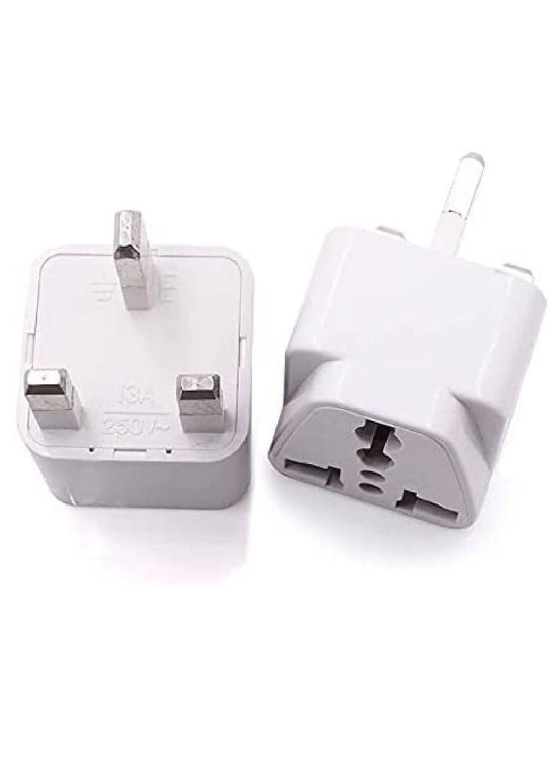 Marrkhor Plug Converter 3-Pin Travel Adapter Plug, Universal Socket - 2-Pack USA America/ Canada/ Eu Europe European/ AU To Uae And Uk