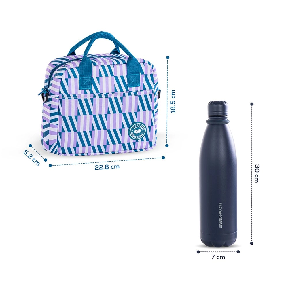 Steel Water Bottle - Leak-Proof Spout 1000 ml + Lunch Bag