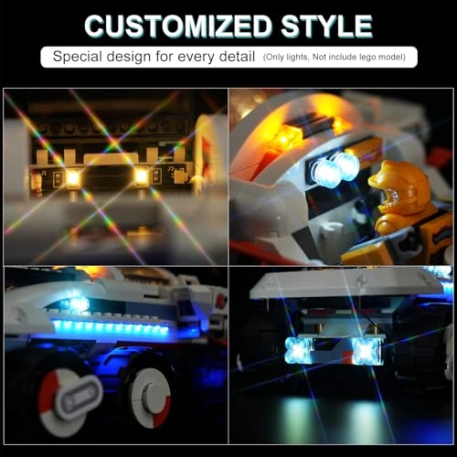 LED Lighting Kit for Lego City Command Rover and Crane Loader - Compatible with Lego 60432