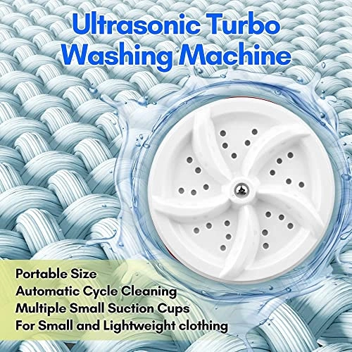 Ultrasonic Turbo Washing Machine - USB power portable mini suction cups