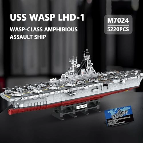 US Navy Wasp-Class Amphibious Assault Ship (M7024) - 1:300 Scale Full-Scale Deck Liftable Hangar