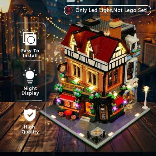 Light Kit for LEGO Tudor Corner 10350 - Plastic 1