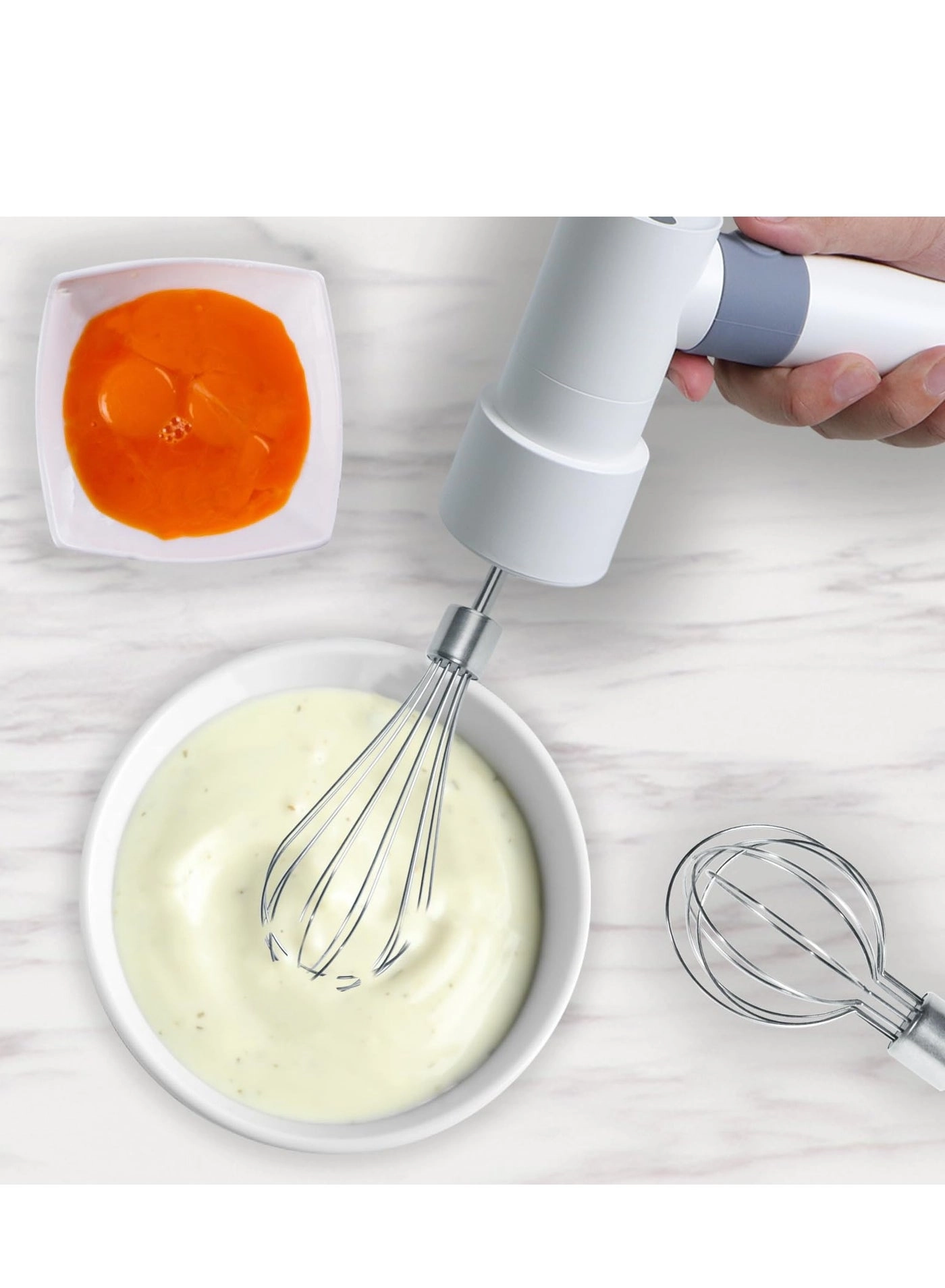 Electric Mixer - 2 Mixing Heads USB Rechargeable 304 Stainless Steel
