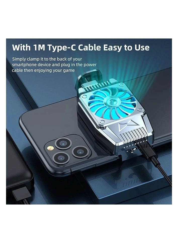 Back Clip Phone Cooler - 7cm-10cm Width Mobile Gaming