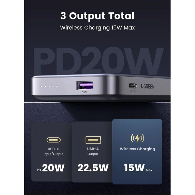 PB764-45329 - 10000mAh 20W 15W Wireless