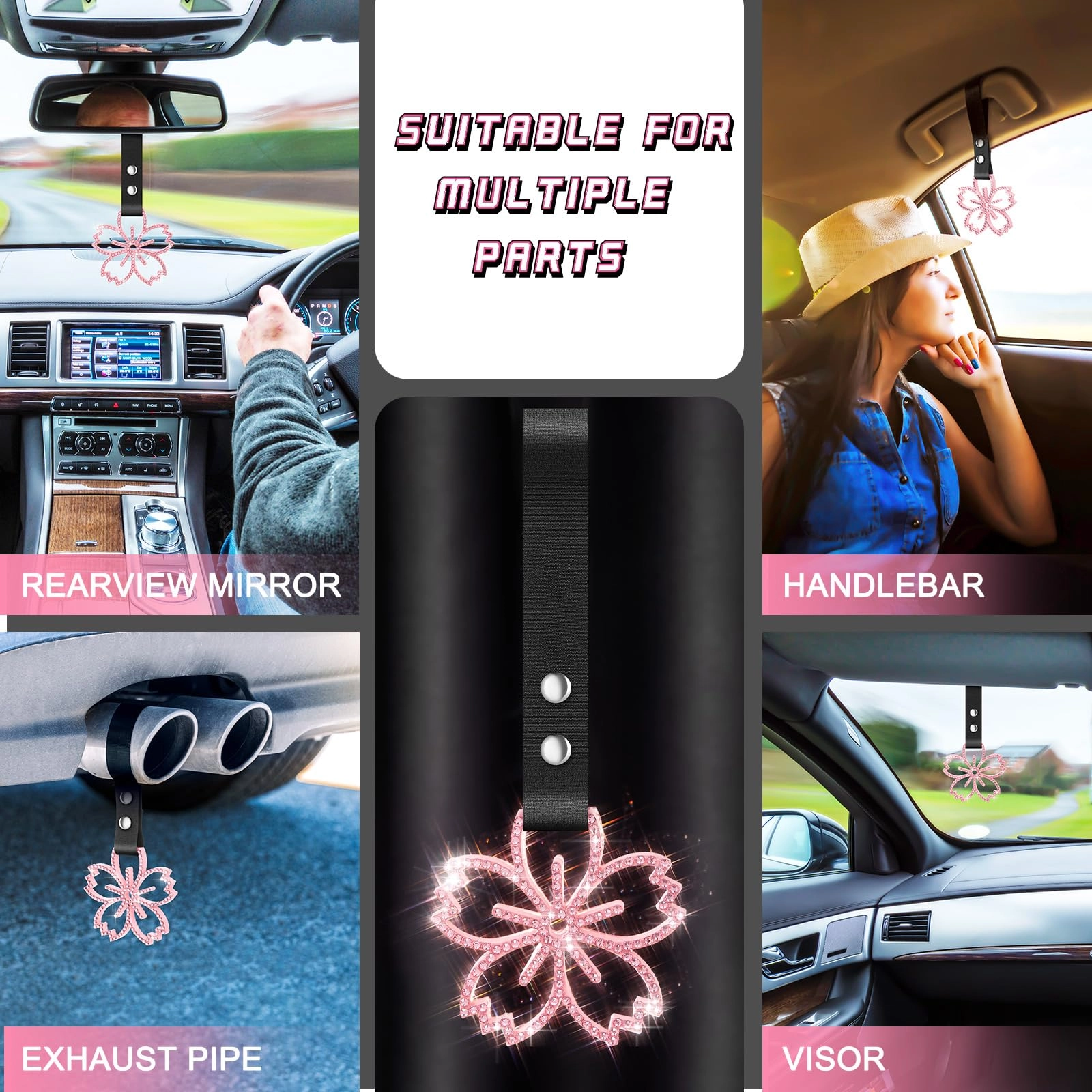Cherry Blossoms Car Handle Strap