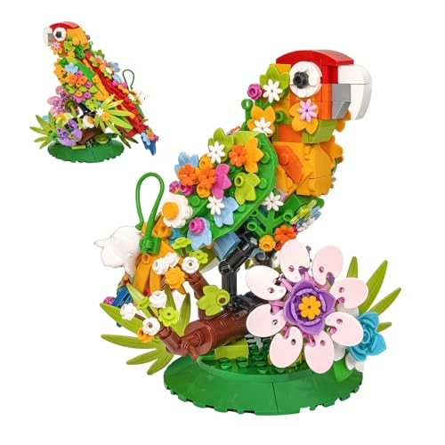 Scarlet Macaw Parrot Building Block Set - 396 pcs