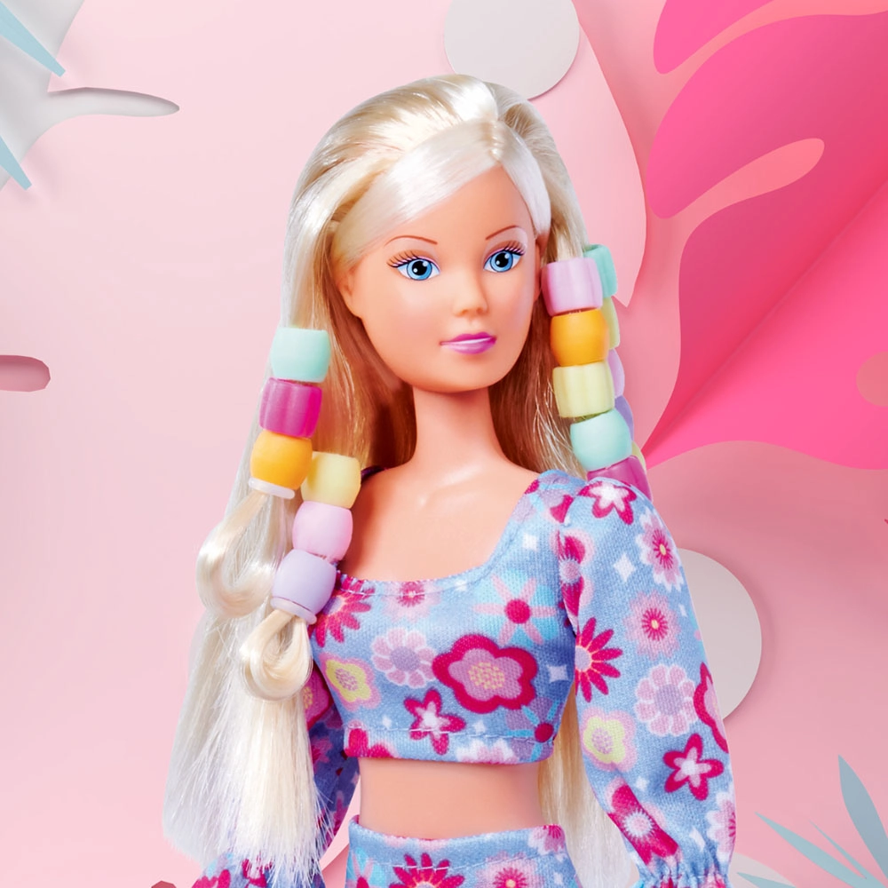 Steffi Love Flower Hair Doll Set - 29cm Girl Pink Ages 3+