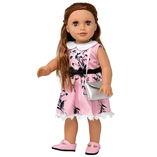 Poseable Fashion Doll - 18 inch Caucasian brown hair Ages 3+
