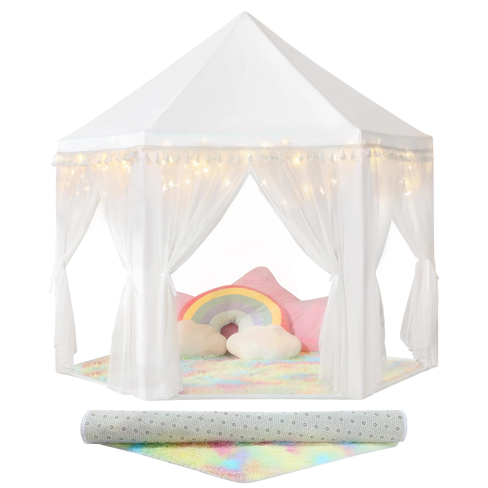 senodeer Princess Tent - Pink 48 x 48 x 52 inches