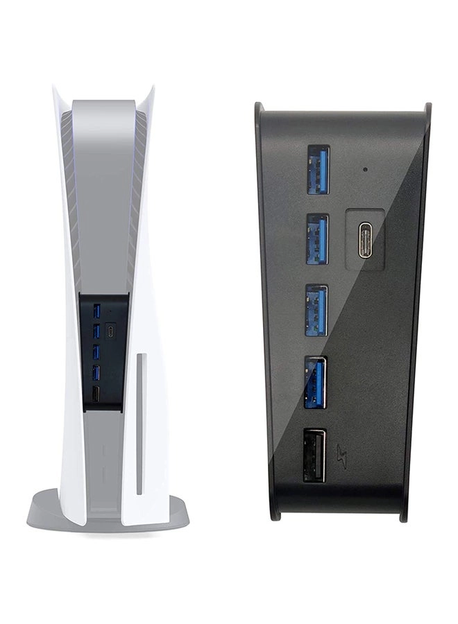 Loquat USB 3.0 Hub Adapter - 5 Port PS5 Black