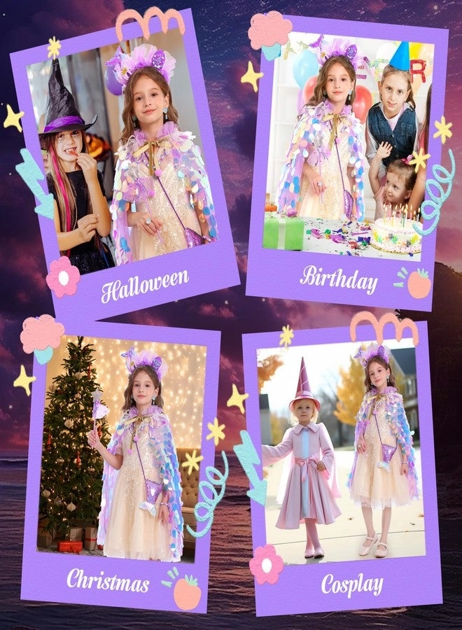Princess Dress Up - Rainbow Mermaid 9 Pcs Little Girls 3-8 Years 8 Gift Set