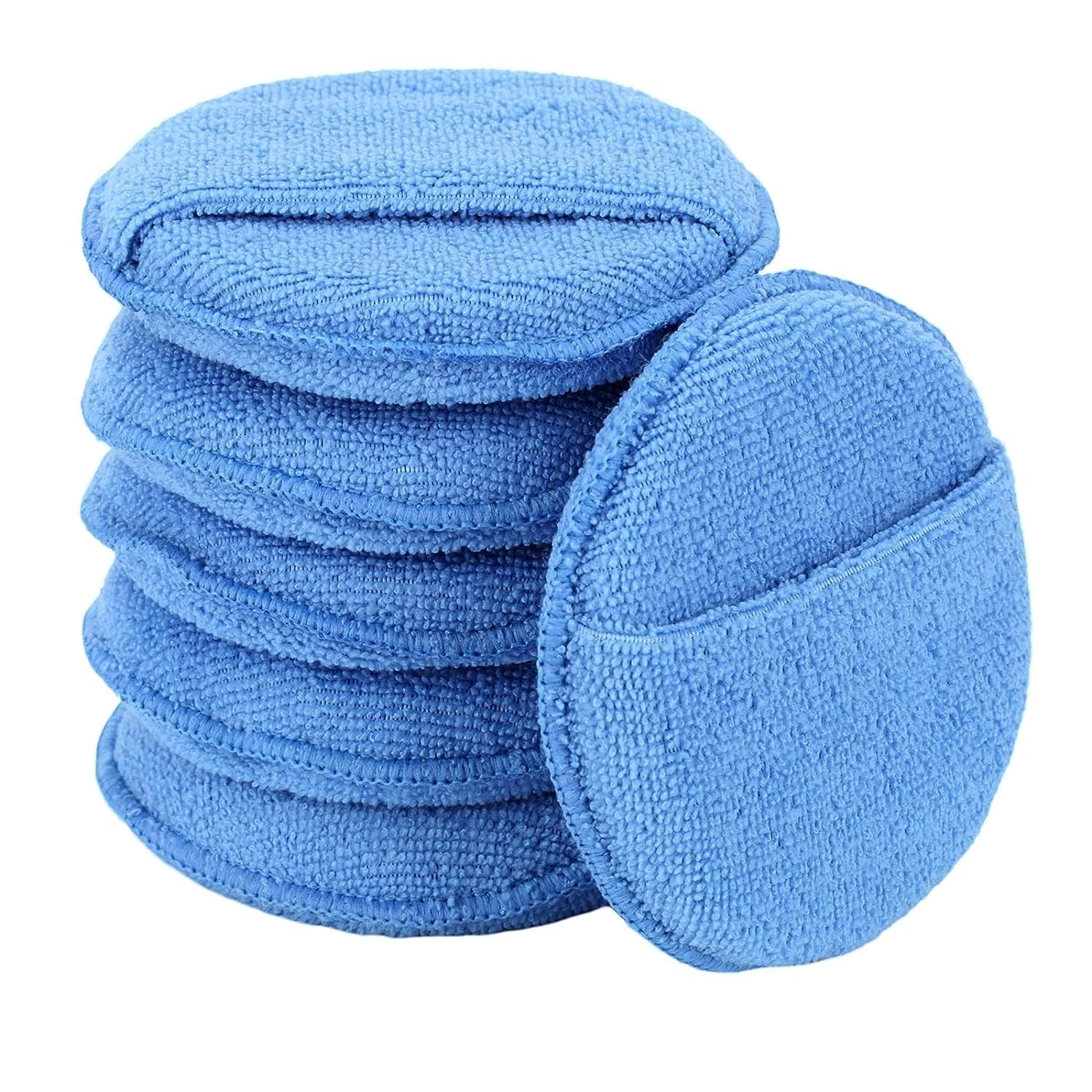 fonaroll Microfiber Wax Applicator Pads - 5 inch 6 Pack