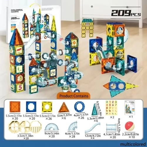 Magnetic Building Blocks - 209 pcs