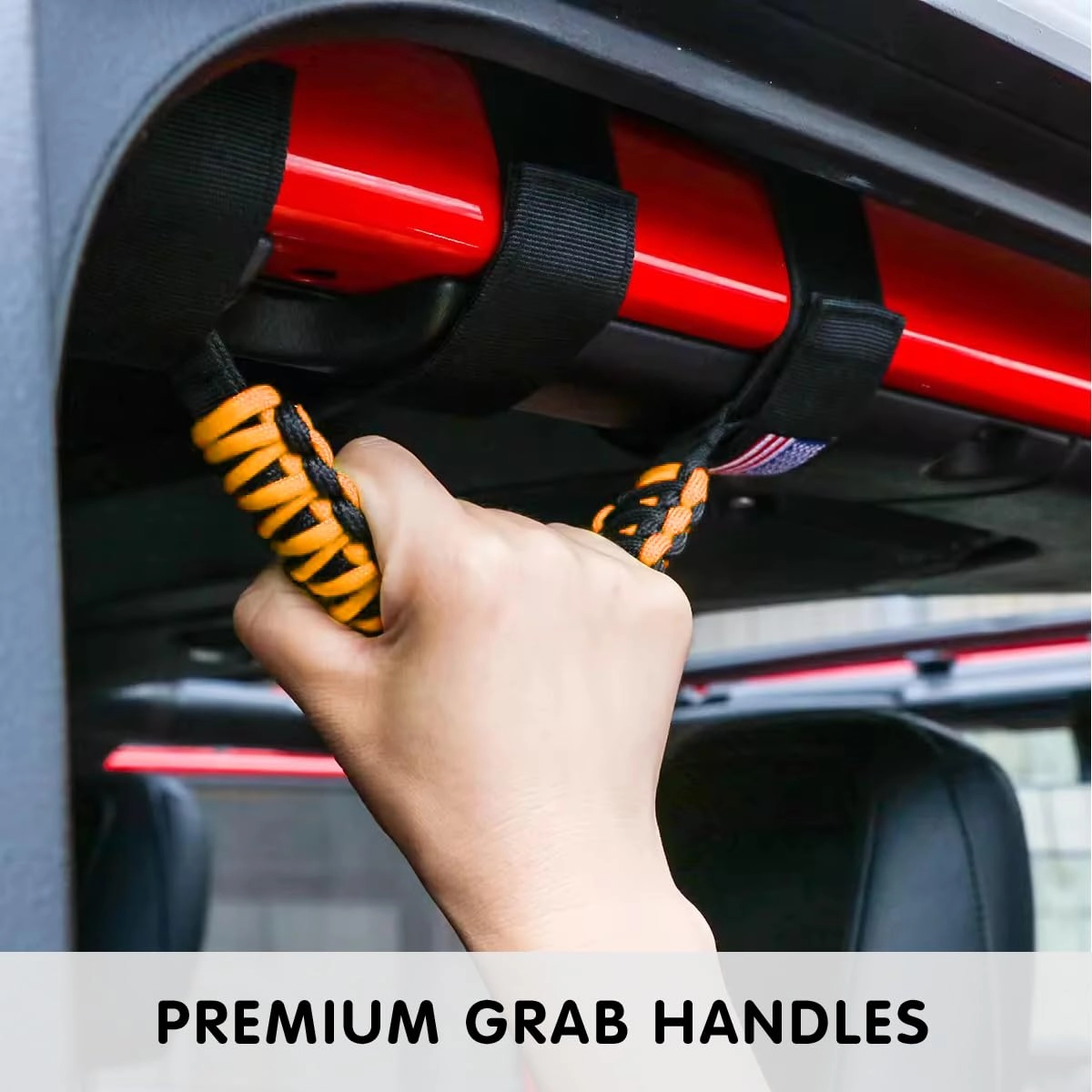 Roll Bar Grab Handles - 4PCS Orange