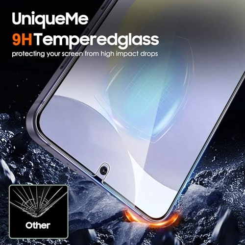 Shatterproof Tempered Glass Screen Protector + Camera Lens Protector for Samsung Galaxy S24 (2-Pack)
