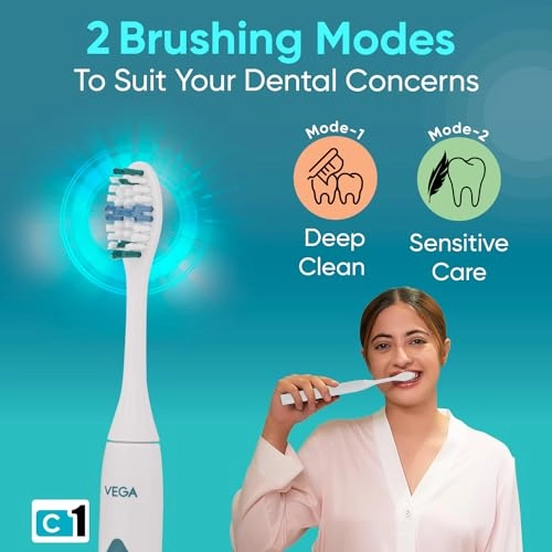 CareOne C1 - 2 Min Auto-Timer 3 Brush Head Battery Powered