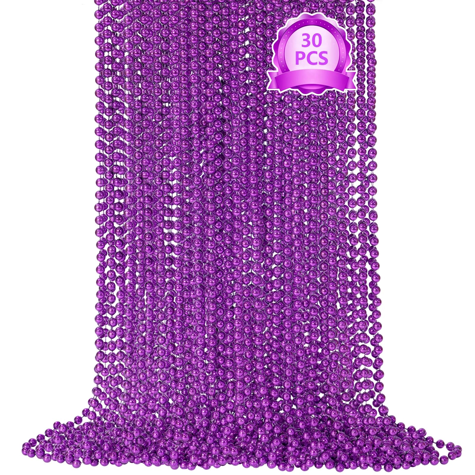 shaoqinlin Mardi Gras Beads - 33 Inches 30 Count Adult