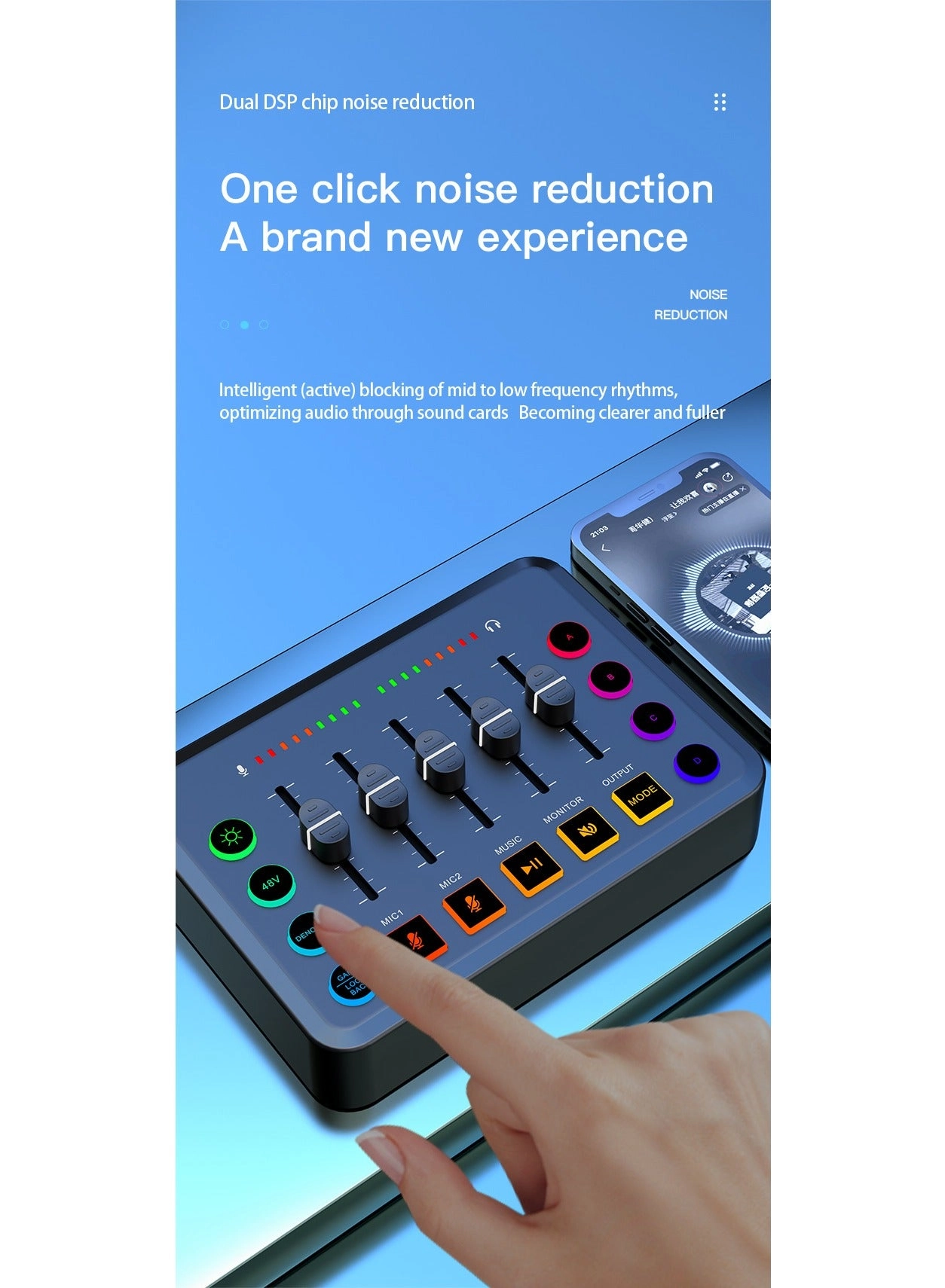 AmpliGame SC3 - XLR 48V Phantom Power RGB