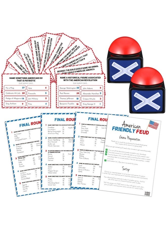 Syhood Friendly Feud Game - Answer Buzzer Patriotic