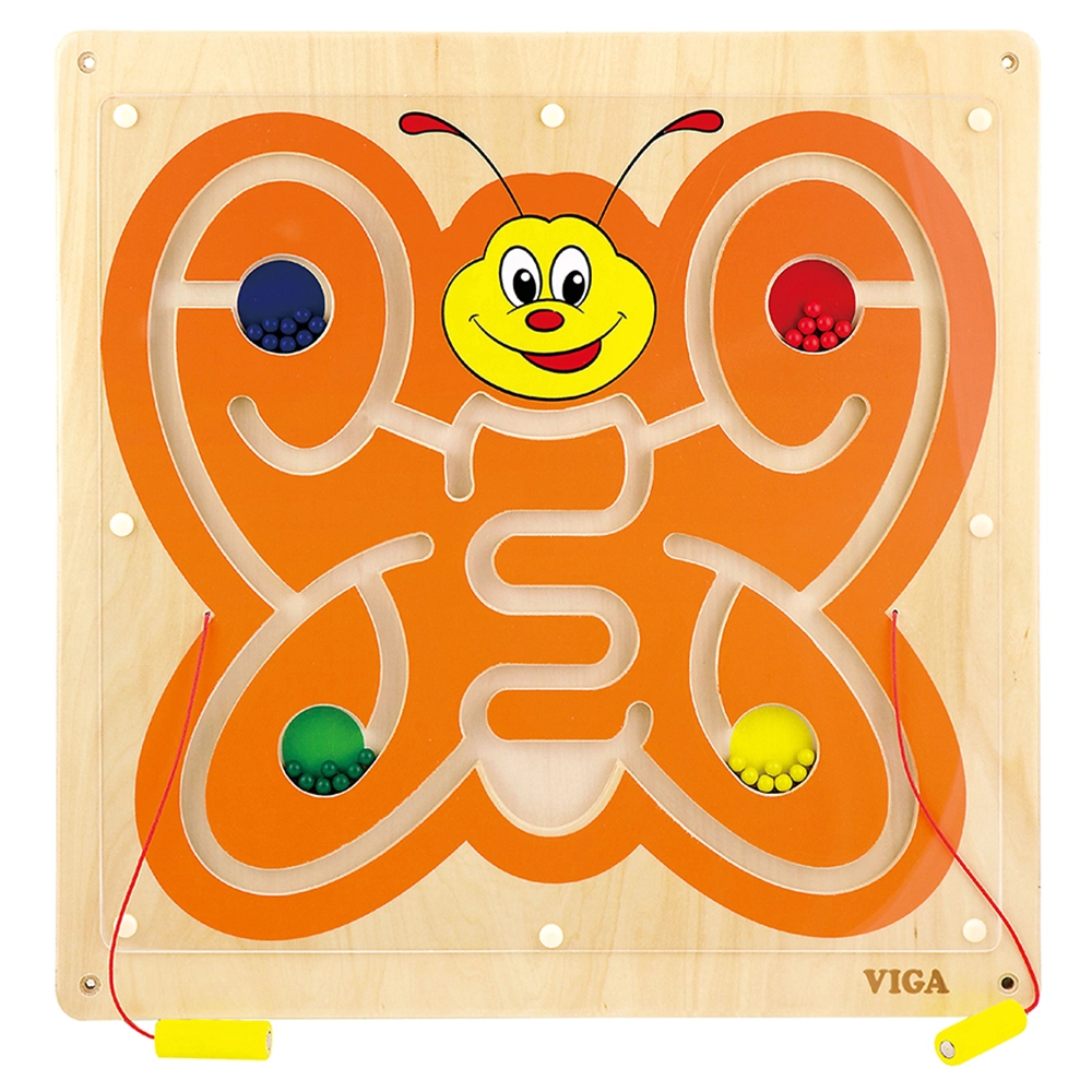 VIGA Wooden Magnetic Bead Trace Wall Toy - Suitable for 2-4 years