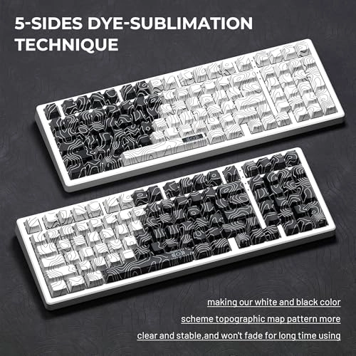 XVX Topographic PBT Keycaps - 136 piece(s)