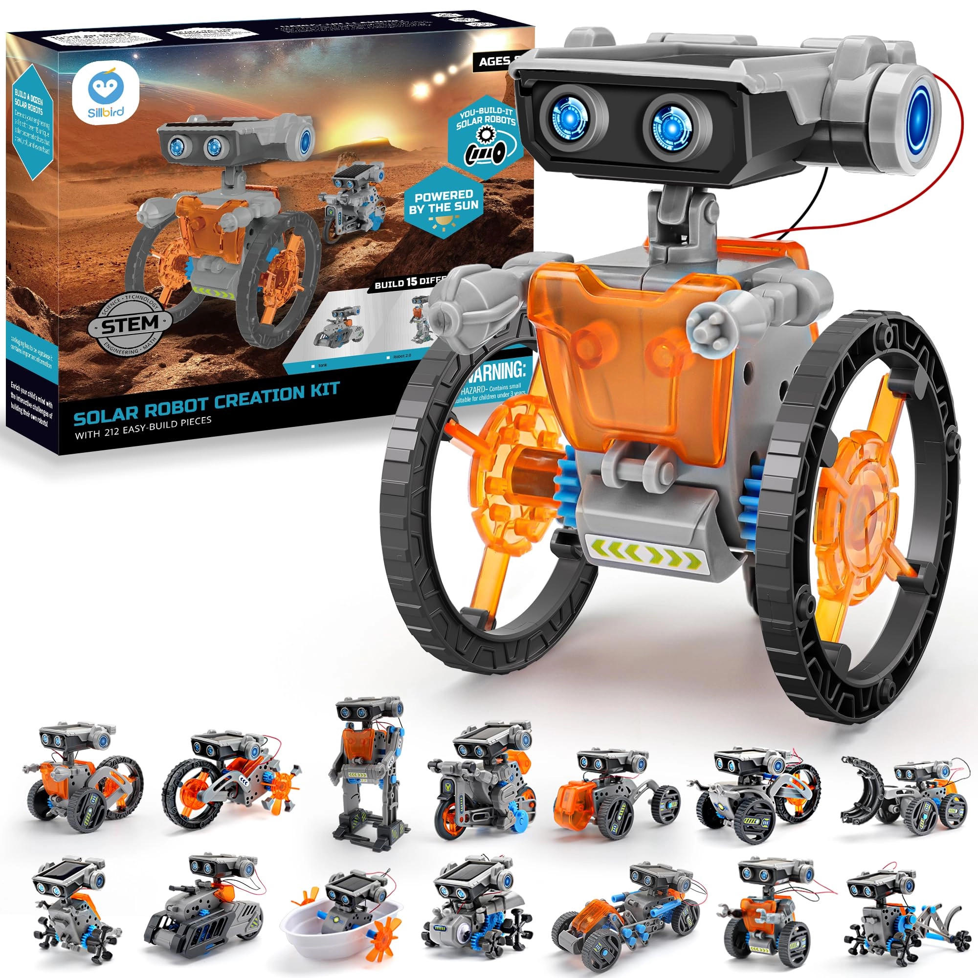 Sillbird Solar Robot Kit Renewable Energy - 8-12 years 212 pieces