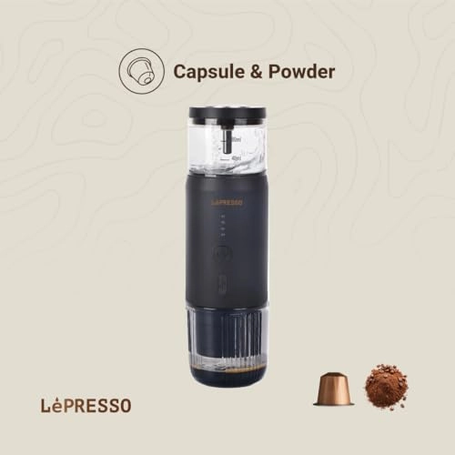 Portable Espresso Coffee Machine - 0.08 Liter Nespresso & Coffee Powder