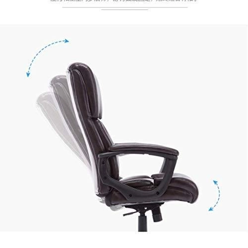 Desk Chair - PU Leather Brown High Back