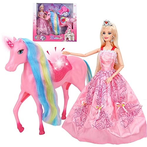 Unicorn Princess Doll - Magical Light Mane and Tail Set