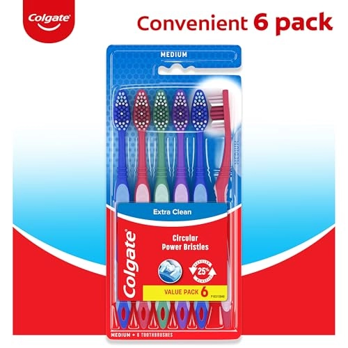 Extra Clean Full Head Toothbrush - Medium 6-Piece Pack