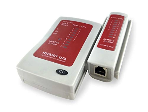 Network Cable Tester - RJ-11 RJ-12 RJ-45 Straight Crossover