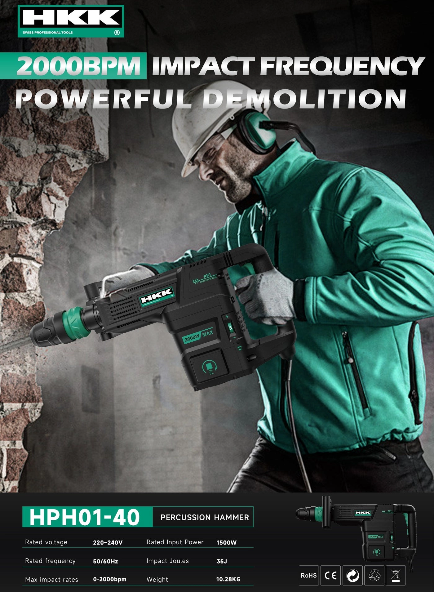 Percussion Hammer - 1500 Watt