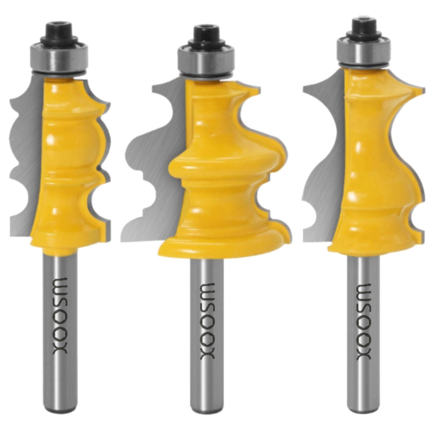 WSOOX Architectural Casting Router Bit - 8mm 3 Pcs