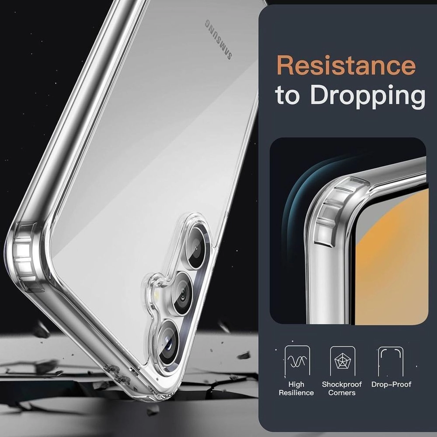 Lucid Phone Case - Clear + Screen Protector for Samsung S24 FE