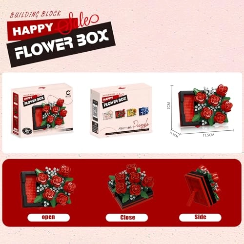Flower Building Blocks Jewelry Box - 687pcs