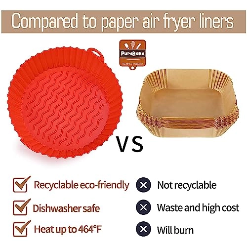 Air Fryer Silicone Liners PB_SIL_AF_7.5in_Packof1