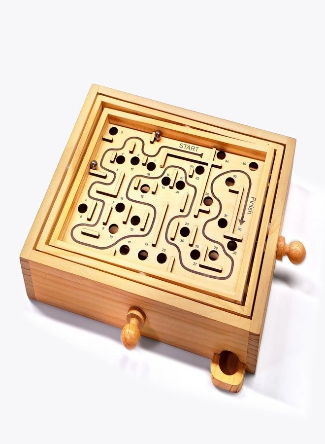 Lifelong Labyrinth Wooden Maze Puzzle Game - Compact Travel Board Ages 6+