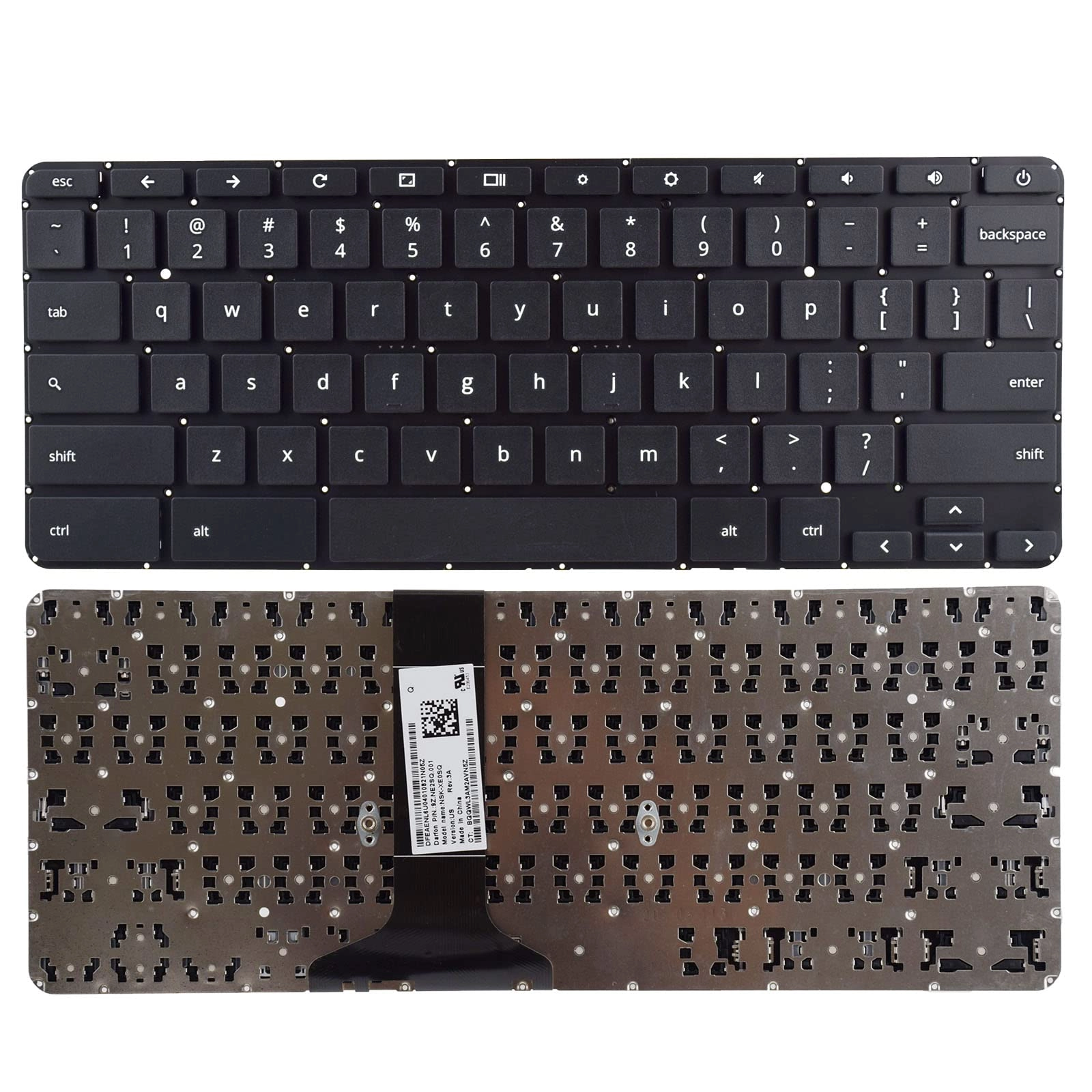 SUNMALL Replacement Keyboard Compatible with HP ChromeBook 11 G2 11 G3 11 G4 EE - US Wired
