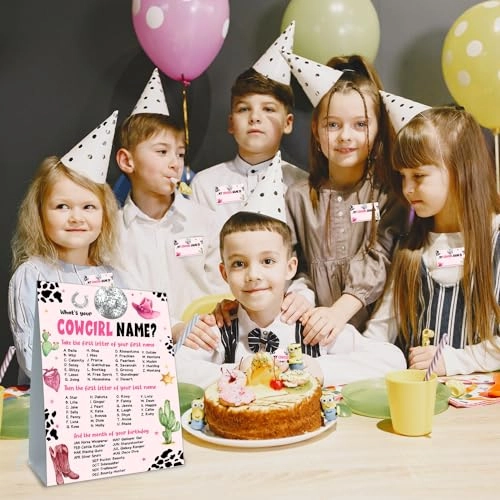 What is Your Cowgirl Name Game - 20.00 months 30 Name Stickers