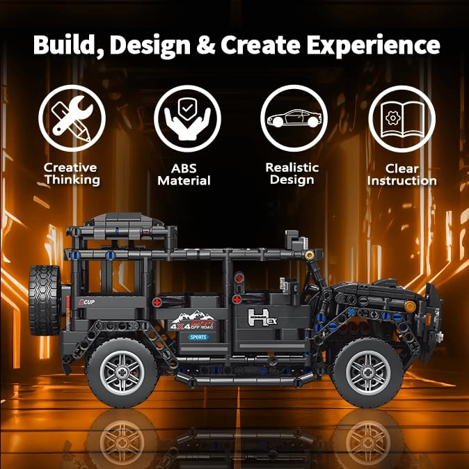 Pull-back Technic Car Building Set - 909 pcs