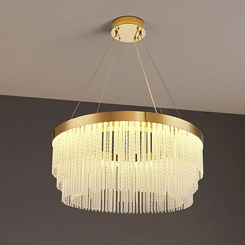 Crystal Chandelier - Golden tricolor light 100*38*30cm